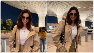 Deepika Padukone at the airport.. Deepika Padukone at the airport..
