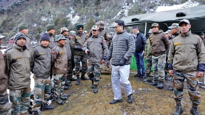 Kiren Rijiju on Saturday posted an undated photo and said the Yangste area is now fully secured. Kiren Rijiju on Saturday posted an undated photo and said the Yangste area is now fully secured.
