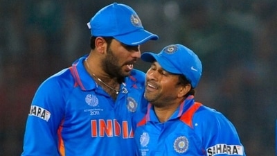 Yuvraj Singh (L) with Sachin Tendulkar (Getty) Yuvraj Singh (L) with Sachin Tendulkar (Getty)