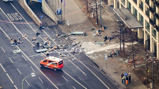 1 million litres (264,000 gallons) of water poured from the aquarium shortly before 6 a.m. (0500 GMT), the police said. They also informed that parts of the building, which also contains a hotel, cafes and a chocolate store, were damaged. (AP)