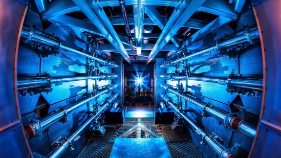  The Lawrence Livermore National Laboratory (LLNL) said it had used the world's largest laser to create, for the first time, a fusion ignition reaction.(AFP)