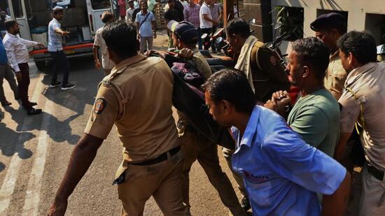 With the fire breaking out in the meter room on the ground floor, residents were asked to climb the stairs and reach the terrace, which was connected to the terrace of Parekh Hospital in the next building. People from Vishwas building moved to the other terrace and climbed down. (HT PHOTO)