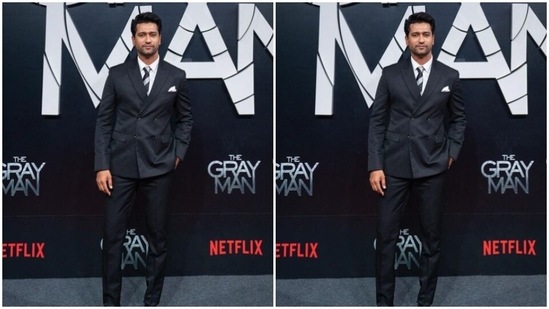 Here’s a picture of Vicky in a white shirt, and a black suit, layered with a monochrome tie. Needless to say, we are smitten. (Instagram/@vickykaushal09)