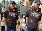 Actor Akshay Kumar with his daughter Nitara at movie theatre in Mumbai on Sunday. Actor Akshay Kumar with his daughter Nitara at movie theatre in Mumbai on Sunday.