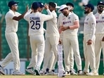 India's players celebrate the dismissal of Bangladesh's Mehidy Hasan Miraz(Getty) India's players celebrate the dismissal of Bangladesh's Mehidy Hasan Miraz(Getty)