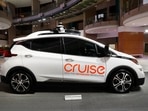 General Motor's autonomous electric Bolt EV is displayed in Detroit. (AP) General Motor's autonomous electric Bolt EV is displayed in Detroit. (AP)