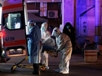 Covid In China: Medics wear personal protection gear as they deliver a patient to a fever clinic of a hospital as coronavirus disease (COVID-19) outbreaks continue in Beijing.