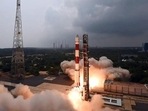 Sriharikota, Nov 27 (ANI): Prime Minister Narendra Modi posted this photo on his Facebook page congratulating Indian Space Research Organisation (ISRO) on successfully launching PSLV C54 rocket carrying EOS-06, also known as Oceansat-3, and 8 nanosatellites from Satish Dhawan Space Centre, in Sriharikota on Sunday. (ANI Photo) (Narendra Modi Facebook) Sriharikota, Nov 27 (ANI): Prime Minister Narendra Modi posted this photo on his Facebook page congratulating Indian Space Research Organisation (ISRO) on successfully launching PSLV C54 rocket carrying EOS-06, also known as Oceansat-3, and 8 nanosatellites from Satish Dhawan Space Centre, in Sriharikota on Sunday. (ANI Photo) (Narendra Modi Facebook)