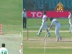 Screengrab of Ben Stokes' run-out Screengrab of Ben Stokes' run-out