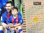 Lionel Messi with his son Lionel Messi with his son