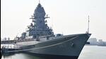 INS Mormugao is 163 metres in length and 17m in breadth with a displacement of 7,400 tonnes, INS Mormugao is packed with sophisticated state-of-the-art weapons and sensors such as Surface-to-Surface Missile and Surface-to-Air Missiles. (Bhushan Koyande/HT Photo) INS Mormugao is 163 metres in length and 17m in breadth with a displacement of 7,400 tonnes, INS Mormugao is packed with sophisticated state-of-the-art weapons and sensors such as Surface-to-Surface Missile and Surface-to-Air Missiles. (Bhushan Koyande/HT Photo)