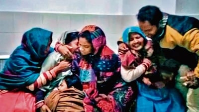 Families mourn at a hospital after spurious liquor claims the lives of 70 in Bihar. (AFP) Families mourn at a hospital after spurious liquor claims the lives of 70 in Bihar. (AFP)