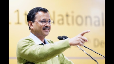 New Delhi, Dec 18 (ANI): Delhi Chief Minister Arvind Kejriwal addresses the 11th National Council Meeting of Aam Aadmi Party (AAP), in New Delhi on Sunday. (ANI Photo) (ANI) New Delhi, Dec 18 (ANI): Delhi Chief Minister Arvind Kejriwal addresses the 11th National Council Meeting of Aam Aadmi Party (AAP), in New Delhi on Sunday. (ANI Photo) (ANI)