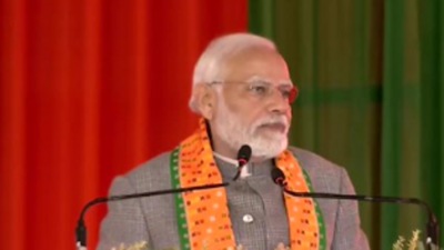 The PM’s visit comes ahead of the assembly polls in Tripura due early next year (ANI Photo) The PM’s visit comes ahead of the assembly polls in Tripura due early next year (ANI Photo)