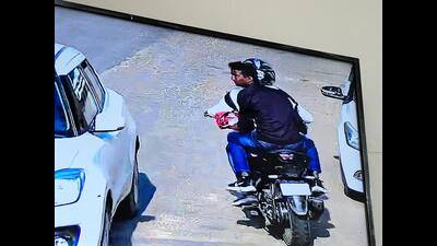The accused were captured in the CCTV cameras installed on the flyover near the Dera Bassi police station, (HT)