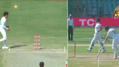 Screengrab of Ben Stokes' run-out (Twitter)
