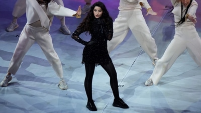 Nora Fatehi performs during the closing ceremony of the Qatar 2022 World Cup ahead of the football final match between Argentina and France at Lusail Stadium in Lusail, north of Doha on December 18, 2022. (Photo by Odd ANDERSEN / AFP) (AFP) Nora Fatehi performs during the closing ceremony of the Qatar 2022 World Cup ahead of the football final match between Argentina and France at Lusail Stadium in Lusail, north of Doha on December 18, 2022. (Photo by Odd ANDERSEN / AFP) (AFP)