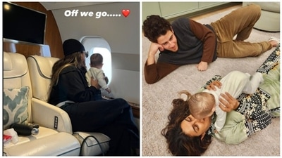 Priyanka Chopra with her daughter Malti. Priyanka Chopra with her daughter Malti.