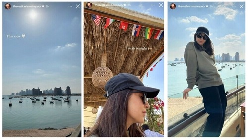 Karisma Kapoor shares a series of pictures from her holiday in Doha via Instagram Stories. Karisma Kapoor shares a series of pictures from her holiday in Doha via Instagram Stories.