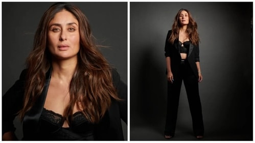 Kareena Kapoor Khan looks sensuous in a black pantsuit teamed with a sexy bralette. (Instagram/@kareenakapoorkhan) Kareena Kapoor Khan looks sensuous in a black pantsuit teamed with a sexy bralette. (Instagram/@kareenakapoorkhan)