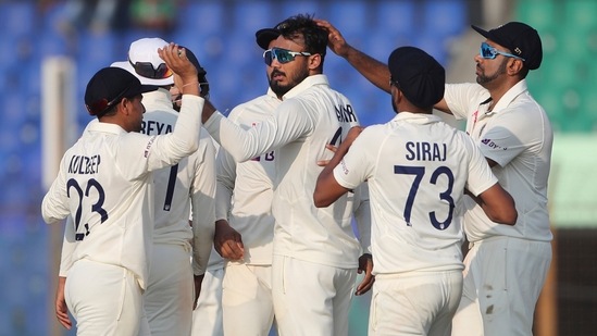 India vs Bangladesh 1st Test Highlights: India defeated Bangladesh on Day 5, at the Zahur Ahmed Chowdhury Stadium in Chattogram on Sunday.(AP) India vs Bangladesh 1st Test Highlights: India defeated Bangladesh on Day 5, at the Zahur Ahmed Chowdhury Stadium in Chattogram on Sunday.