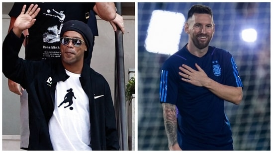 Ronaldinho has shared a heart-melting message for former FC Barcelona captain Lionel Messi as Argentina are set to lock horns with France in the FIFA World Cup 2022 final(Reuters-AP)