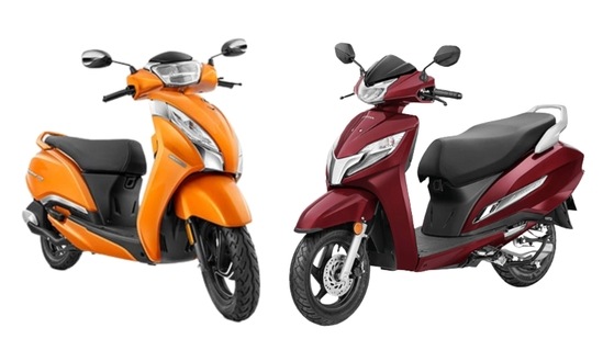 The TVS Jupiter 125 is offered in some bright colour paint schemes whereas the Activa 125 gets standard colour options. The TVS Jupiter 125 is offered in some bright colour paint schemes whereas the Activa 125 gets standard colour options.