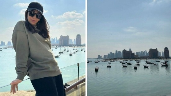 Karisma Kapoor enjoys her holiday in Qatar.