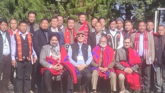 MHA committee members with representatives of ENPO tribes in Tuensang.