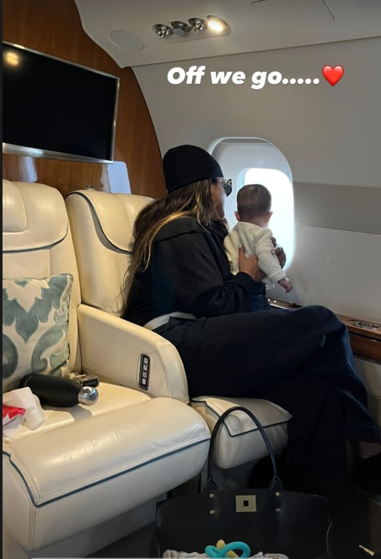 Priyanka and Malti on the flight.