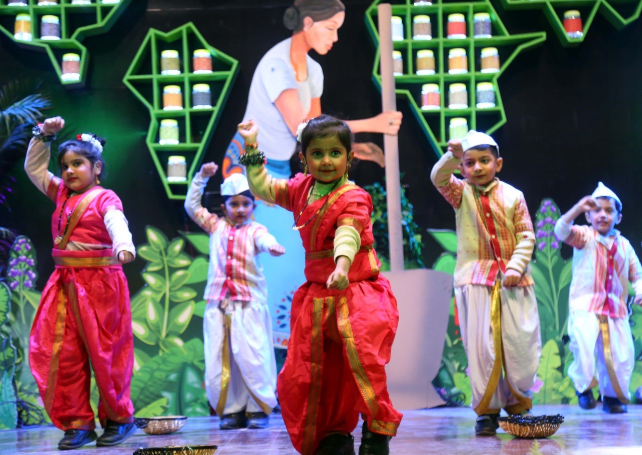 Students performing at the annual function of Chitkara International School, Panchkula, on Sunday. (HT) Students performing at the annual function of Chitkara International School, Panchkula, on Sunday. (HT)