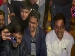 Accompanied by Bharatiya Janata Party (BJP) national spokesman Sambit Patra, Mr Saha joined the crowd like a common man, he was greeted by the youth present at the spot amid huge enthusiasm. (ANI) Accompanied by Bharatiya Janata Party (BJP) national spokesman Sambit Patra, Mr Saha joined the crowd like a common man, he was greeted by the youth present at the spot amid huge enthusiasm. (ANI)