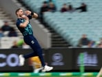 Chris Woakes in action for England. Chris Woakes in action for England.