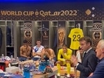 Macron shared a video where he was seen encouraging the French football team inside the dressing room surrounded by dejected players. Macron shared a video where he was seen encouraging the French football team inside the dressing room surrounded by dejected players.