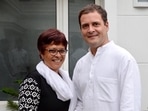 (File) Dr Ampareen Lyngdoh seen with Rahul Gandhi in a picture she shared on Facebook. (File) Dr Ampareen Lyngdoh seen with Rahul Gandhi in a picture she shared on Facebook.