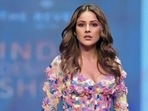 Shehnaaz Gill walked the ramp in Delhi on Sunday. Shehnaaz Gill walked the ramp in Delhi on Sunday.