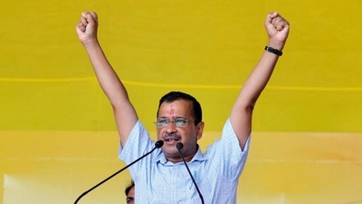 It appears to have zeroed in on an aspirational narrative of governance delivery with its so-called Delhi model, and successfully connected it to Arvind Kejriwal in a way that has resonance and recall. (PTI) It appears to have zeroed in on an aspirational narrative of governance delivery with its so-called Delhi model, and successfully connected it to Arvind Kejriwal in a way that has resonance and recall. (PTI)
