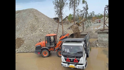 A team led by mining officer Raj Kumar carried out inspections at various villages in Ambala’s Naraingarh last week and found that three plants were operating even after their licences have expired. (Representative image)