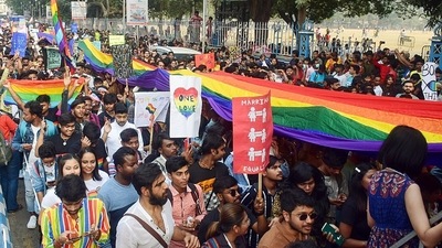 Members of LGBTQ+ community take part in 17th Kolkata Rainbow Pride Walk, in Kolkata. (ANI) Members of LGBTQ+ community take part in 17th Kolkata Rainbow Pride Walk, in Kolkata. (ANI)