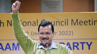 Delhi chief minister Arvind Kejriwal addresses 11th National Council Meeting of AAP, in Delhi on Sunday. (ANI) Delhi chief minister Arvind Kejriwal addresses 11th National Council Meeting of AAP, in Delhi on Sunday. (ANI)