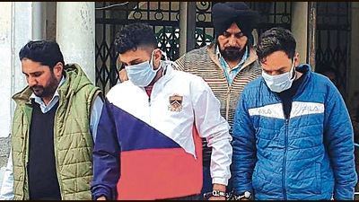 Both the accused were presented in the court after a medical checkup. The court has sent them to three-day police custody. (HT photo)