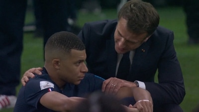 On Sunday, Macron shared a video in which he was encouraging the French footballers inside the dressing room after their heart-breaking defeat. On Sunday, Macron shared a video in which he was encouraging the French footballers inside the dressing room after their heart-breaking defeat.