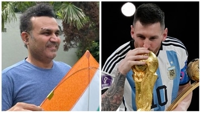 Virender Sehwag shared an epic tweet after Lionel Messi-led Argentina outclassed France in the FIFA World Cup 2022 final (Virender Sehwag Instagram - AP) Virender Sehwag shared an epic tweet after Lionel Messi-led Argentina outclassed France in the FIFA World Cup 2022 final (Virender Sehwag Instagram - AP)