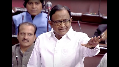 Congress MP P Chidambaram speaks in the Rajya Sabha during the Winter Session of the Parliament on Monday. (ANI) Congress MP P Chidambaram speaks in the Rajya Sabha during the Winter Session of the Parliament on Monday. (ANI)