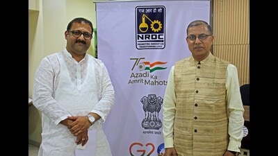 NRDC director Shekhar Mundada (L) and NRDC chairman and managing director (CMD), commodore Amit Rastogi (retd.) at a press conference in Pune on Monday. (Ravindra Joshi/HT PHOTO) NRDC director Shekhar Mundada (L) and NRDC chairman and managing director (CMD), commodore Amit Rastogi (retd.) at a press conference in Pune on Monday. (Ravindra Joshi/HT PHOTO)