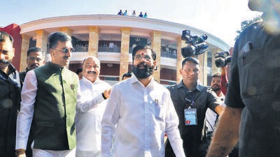 Nagpur, India - December 19, 2022: CM Eknath Shinde during the Winter Session of Maharashtra State Assembly, in Nagpur, India, on Monday, December 19, 2022. (Photo by Sunny Shende/HT Photo) (Sunny Shende/HT Photo) Nagpur, India - December 19, 2022: CM Eknath Shinde during the Winter Session of Maharashtra State Assembly, in Nagpur, India, on Monday, December 19, 2022. (Photo by Sunny Shende/HT Photo) (Sunny Shende/HT Photo)