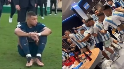 Kylian Mbappe; Emiliano Martinez mocks France forward Kylian Mbappe; Emiliano Martinez mocks France forward