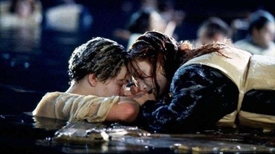 Leonardo DiCaprio and Kate Winslet in a still from Titanic. Leonardo DiCaprio and Kate Winslet in a still from Titanic.