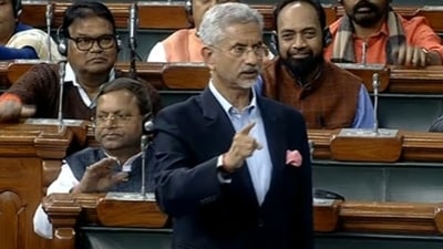 External affairs minister S Jaishankar was speaking in Lok Sabha during the Winter Session of Parliament. (ANI)
