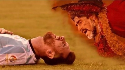 Fans have shared a meme on the  FIFA World Cup final inspired by Kantara.